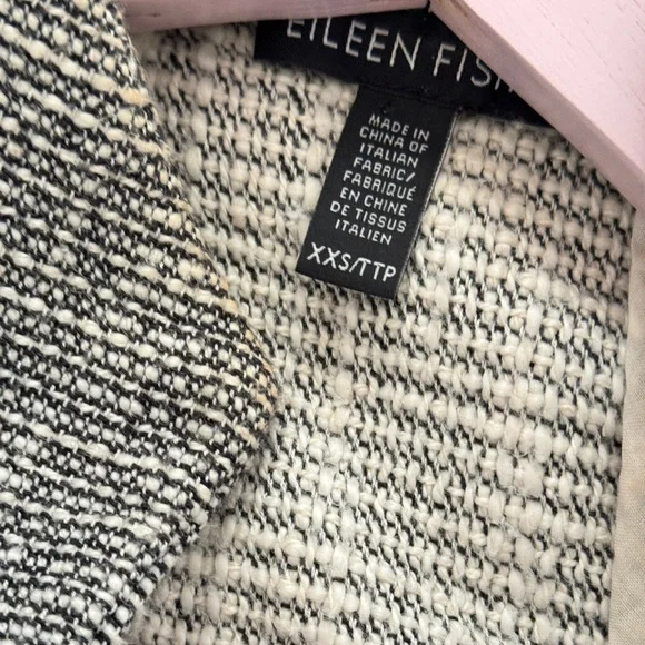 Eileen Fisher Coat Womens Medium Gray Knit Long Length Cotton Capsule Minimalist - Picture 9 of 13